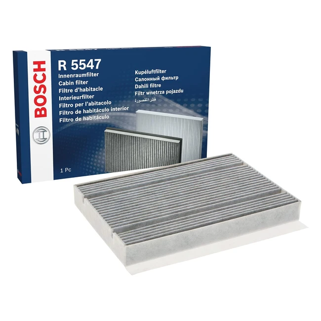 Filtro habitáculo Bosch R5547 carbón activo - Protección contra polen, gases nocivos y malos olores