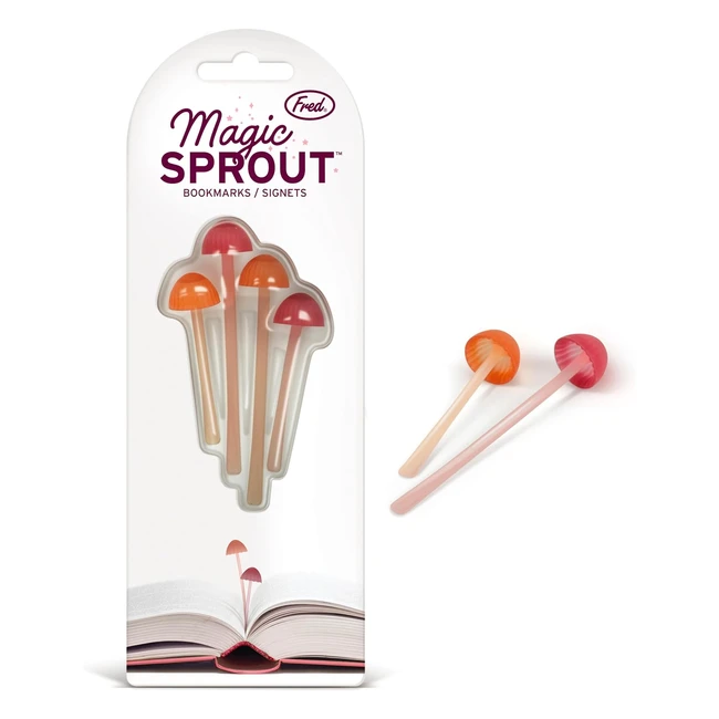 Magic Sprout Minimushroom Bookmarks Set of 4 - Genuine Fred 1234 - Fun  Functi
