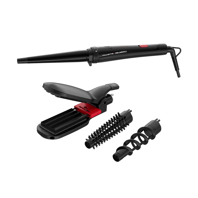 Rowenta x Karl Lagerfeld CF422L 9in1 Multistyler Haarglätter Krepp Eisen Lockenstab