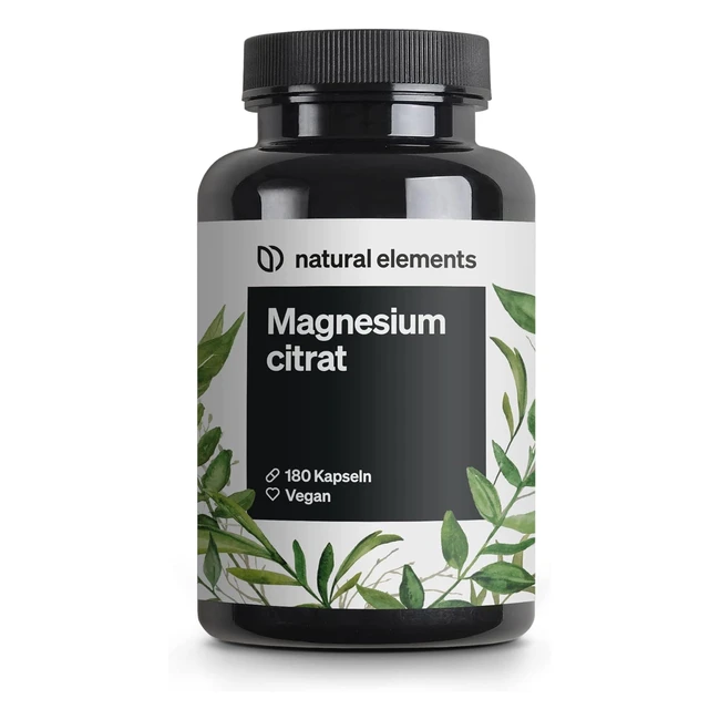 Premium Magnesium Citrate 2250 mg - 360 mg Magnesium - Laborgeprft - Vegan - M