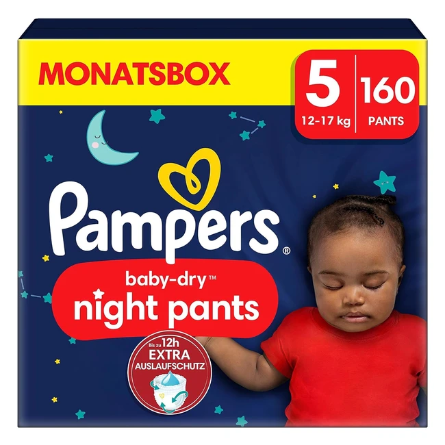 Pampers Babydry Nachtwindeln Gre 5 12-17 kg Monatsbox - 160 Windeln