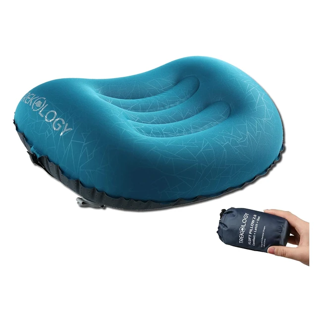 Trekology Camping Pillow Inflatable Lightweight Compact Design Lumbar Support Aluft 20