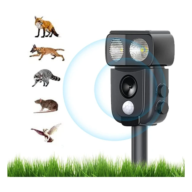 Repelente Ultrasnico para Animales con LED Intermitentes