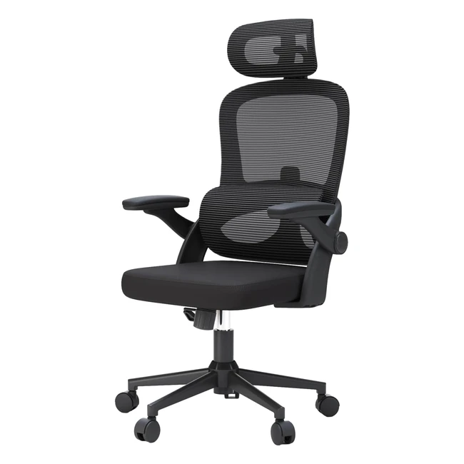 Sihoo M102C Ergonomic Mesh Office Chair | High Back Desk Chair | 3D Armrests | Lumbar Support | Swivel Computer Task Chair - Black