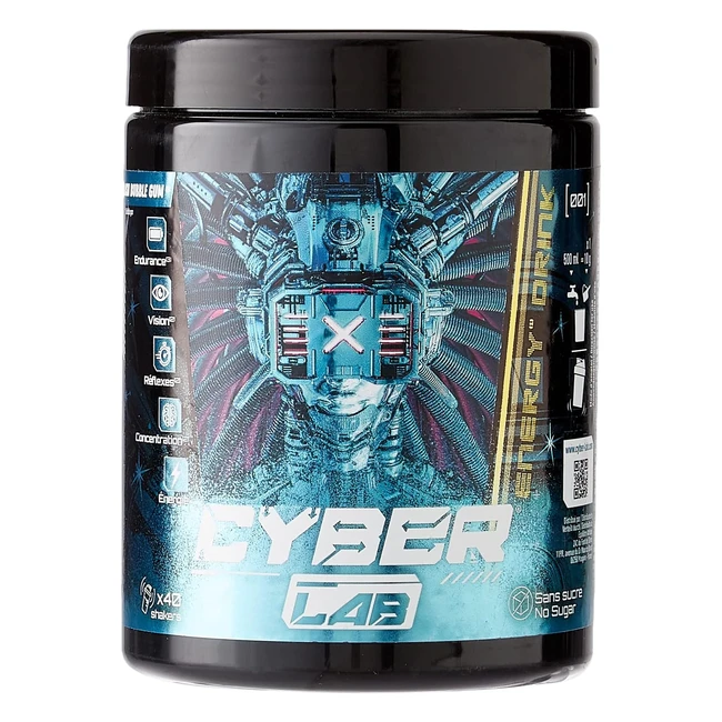 Cyberlab Bevanda Energetica 400g Multivitaminico Taurina Caffeina Magnesio Pre Workout Energy Drink