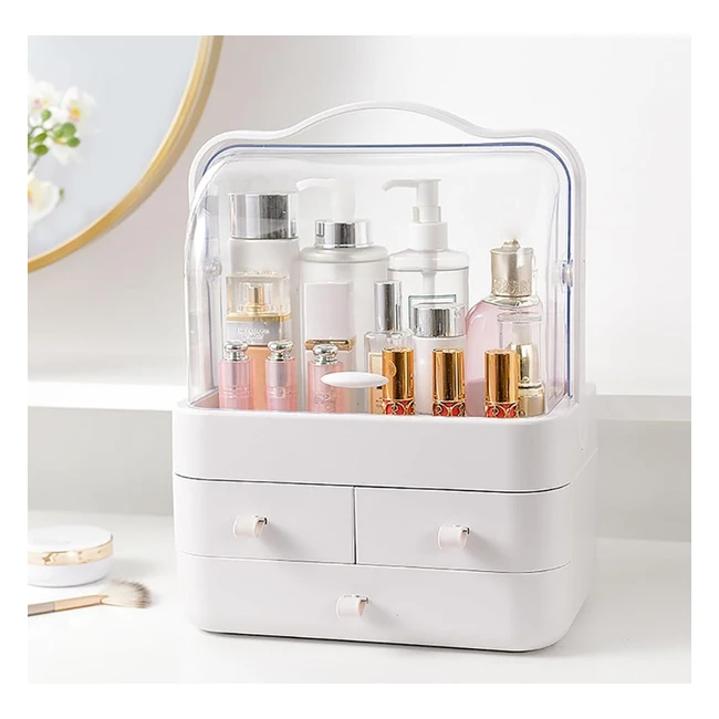 Yunnasi Makeup Organiser Skincare Dressing Table Storage - Dustproof Waterproof 