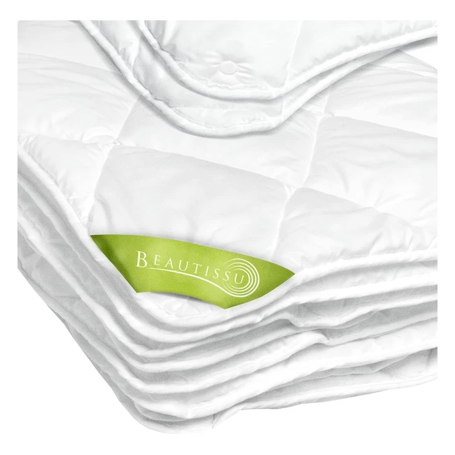 Beautissu 4 Jahreszeiten Bettdecke 155x220 cm 2er Set - Leichte Sommerdecke 650g & Warme Winterdecke 1000g - Allergiker Steppdecke atmungsaktiv - Beaunuit JD
