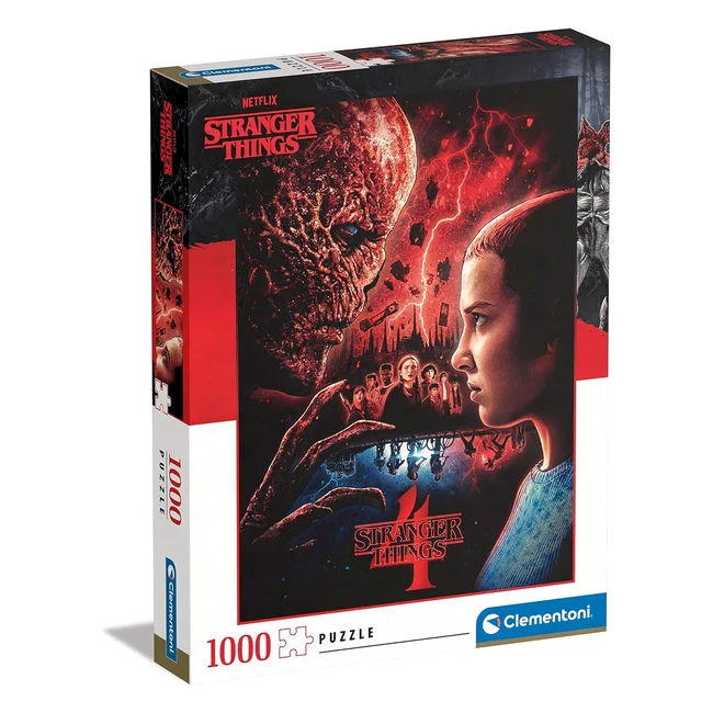 Clementoni 39763 Stranger Things 1000 Pieces Jigsaw Puzzle | Netflix | Made in Italy | Multicoloured