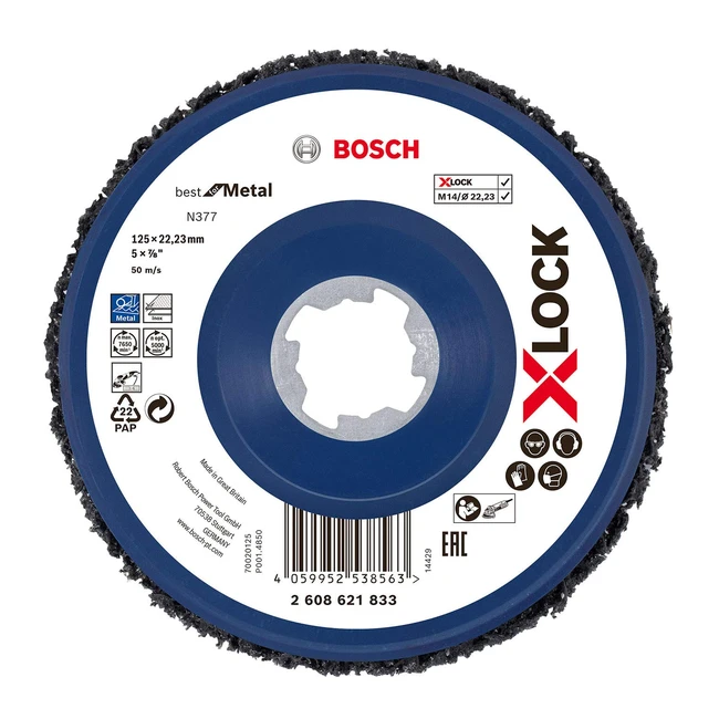 Disco de Limpieza Bosch Xlock N377 Profesional Metal y Acero Inoxidable 125mm