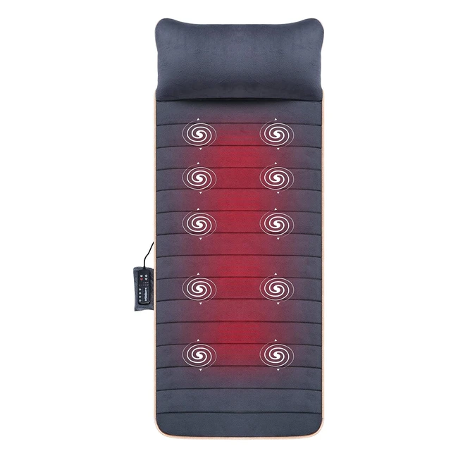 Snailax Massage Mat mit Wrmefunktion 10 Vibrationsmotoren 4 Therapieheizkiss