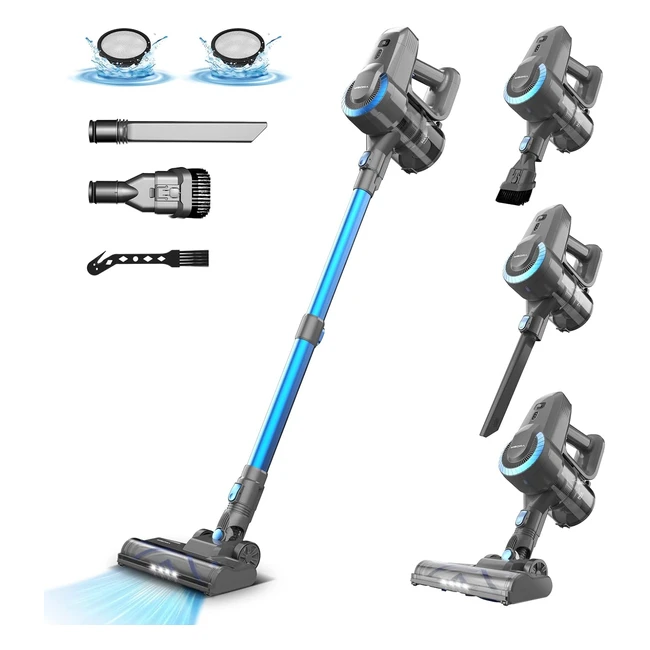 Yisora Akku Staubsauger 20000 Pa Saugkraft Ultraleicht Kabelloser Handstaubsauger 40 Minuten Laufzeit