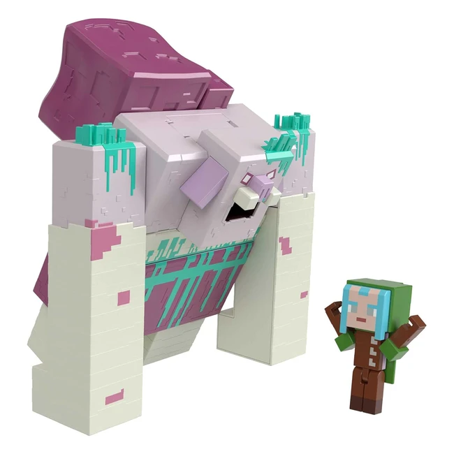 Divoratore Minecraft Legends Action Figure con Ranger e Accessori - Set da Collezione Giocattolo per Bambini 6 Anni HNC08