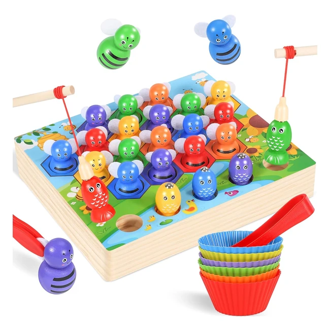 Juguetes Montessori Combinación de Colores para Contar - Habilidades Matemáticas y Clasificación - Regalo Niños 2-5 años