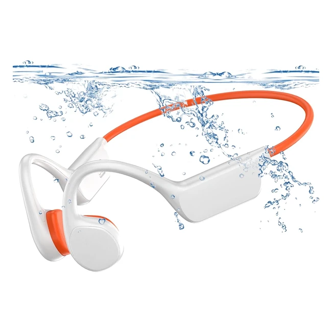 Casque Conduction Osseuse Natation Bluetooth 32Go Lecteur MP3 Etanche IPX8