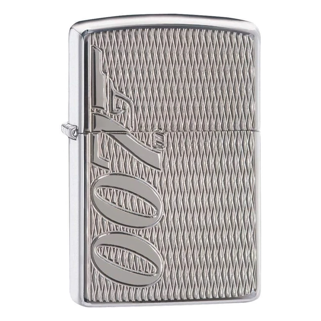 Accendino Zippo Antivento James Bond Cromo Lucido Taglia Unica