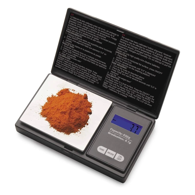 Bscula de Bolsillo 650g - Lacor 61709 - Precisin y Durabilidad
