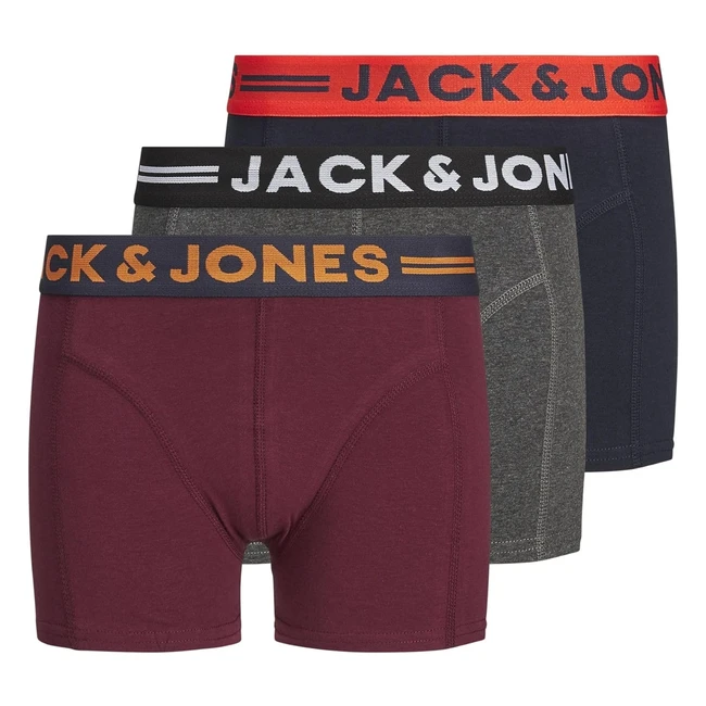 Lot de 3 caleçons Jack & Jones Lichfield pour garçons - Réf. 123456 - Confort et style