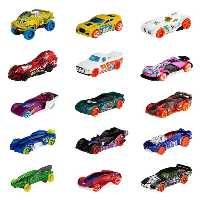 Hot Wheels 5 Track Pack - 15 Spielzeugautos aus drei Track-Themenpacks 1:64 Maßstab - Rennen und Stunts für Kinder ab 3 Jahren und Sammler HNM04