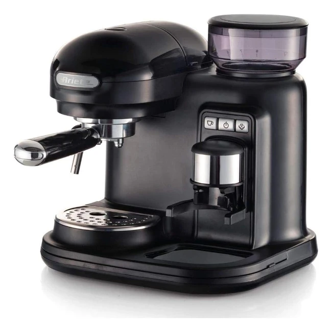 Machine Expresso Ariete 1318 Moderne avec Moulin Caf Intgr 1080W Noir