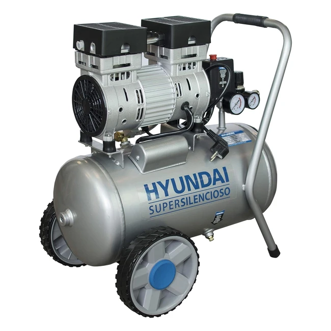 Compresor Hyundai HYAC241S 750W 10HP Sin Mantenimiento - Plateado