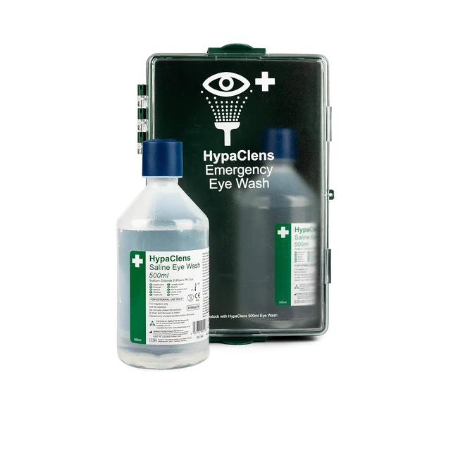 Safety First Aid Hypaclens Eye Wash Station Cabinet Wallmounted - 2 x 500ml Bott