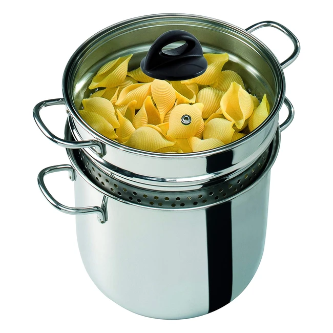 Cuiseur ptes Barazzoni 419048022 6L verre et acier 1810