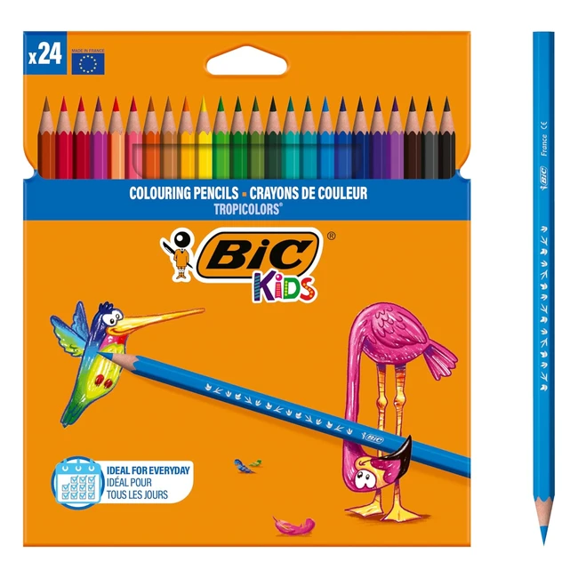 BIC Kids Tropicolors 2 Buntstifte sortierte Farben Kartonbox