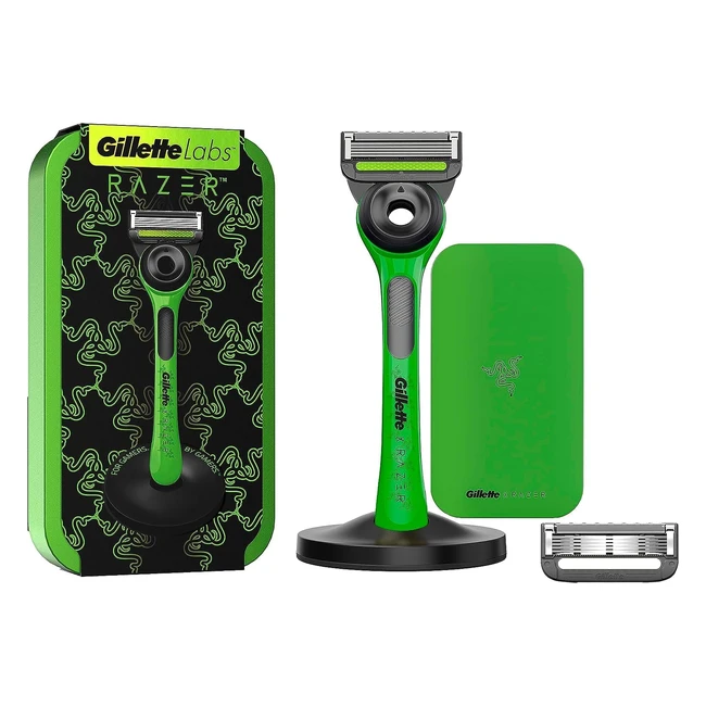 Gillette Labs Razer Limited Edition Rasierer mit Reinigungselement und Reiseetui - 1 Griff, 2 Klingen, magnetische Dockingstation