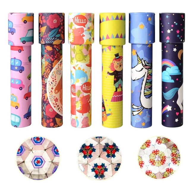 Kit Caleidoscopio Giocattolo 6pcs - Funmo - Ref 1234 - Colori Brillanti