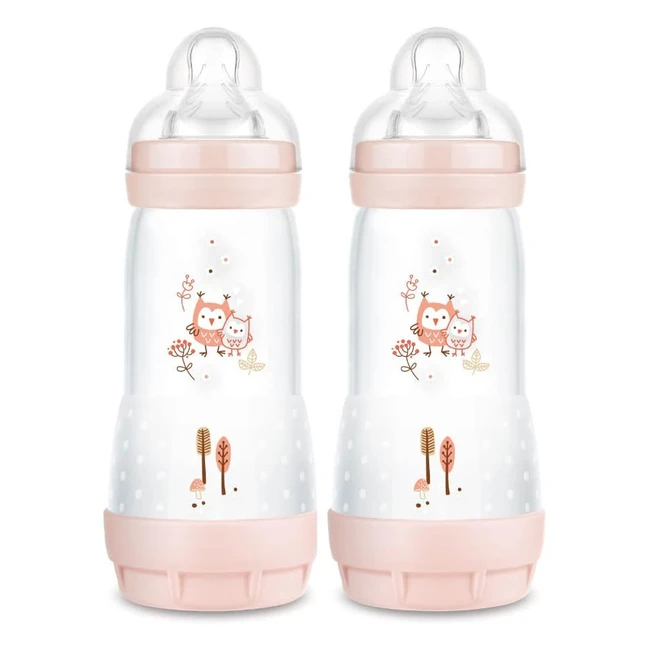 Biberon Easy Start Anticolica MAM Set 2x320ml - Silicone SkinSoftTM - 4 Mesi