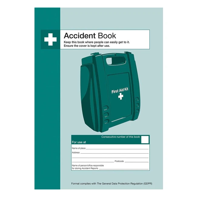 Safety First Aid Group Accident Book A5 - Record Workplace Incidents