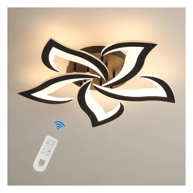 Modern Dimmable LED Ceiling Light 40W 4700LM Petals Design 60cm - Riserva