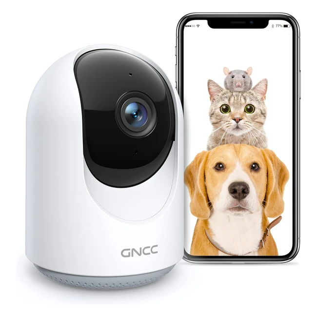 GNCC Pet Camera 1080P 360 Pan Cat Dog Camera 2-Way Audio Alexa P1