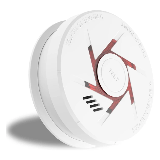 Photoelectric Smoke Alarm 9V Battery Detector EN14604 Standard 1 Pack