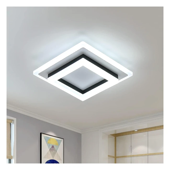 AUA LED Ceiling Light 24W Modern Ceiling Lamp Square 6500K