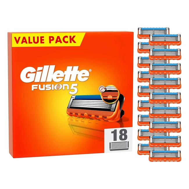 Gillette Fusion 5 Rasierklingen 18 Ersatzklingen fr Herren Nassrasierer mit 5 