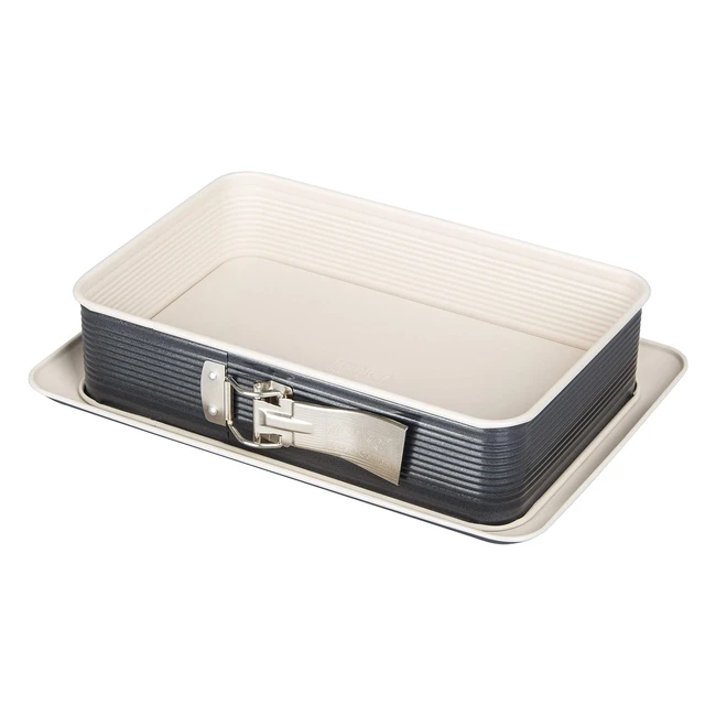 Moule à gâteaux rectangulaire Zenker 7821 avec charnière et revêtement antiadhésif - 28 x 18 x 7 cm