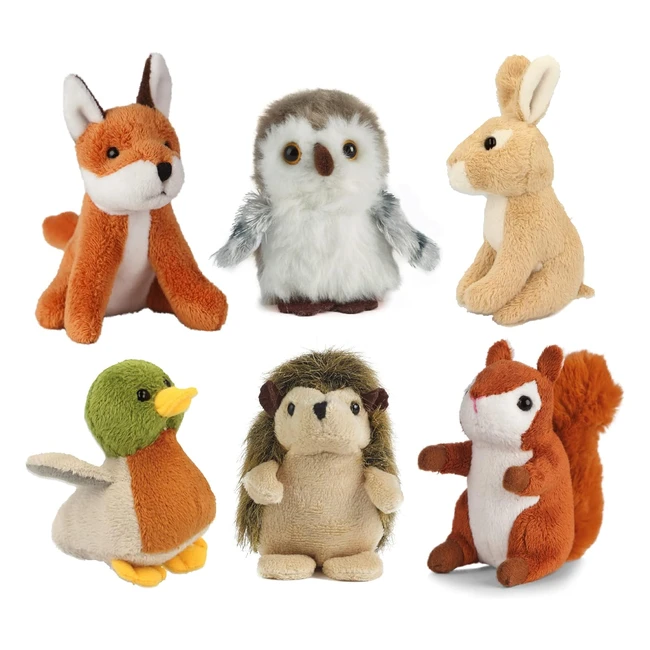 Living Nature Wildlife Buddies Mini Plush Toys Set - Eco-Friendly  Realistic - 