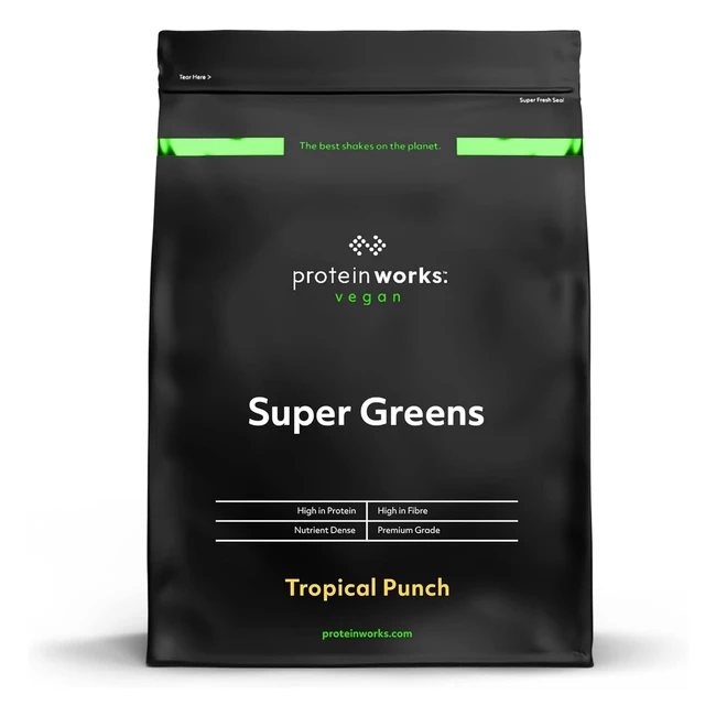 Proteina Super Greens Punch Tropicale 1kg - Formula Avanzata per la Perdita di G