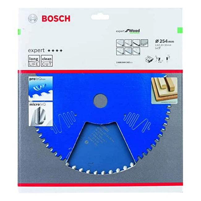 Lama per sega circolare Bosch CSB Expert Legno Nero 254x30 54D