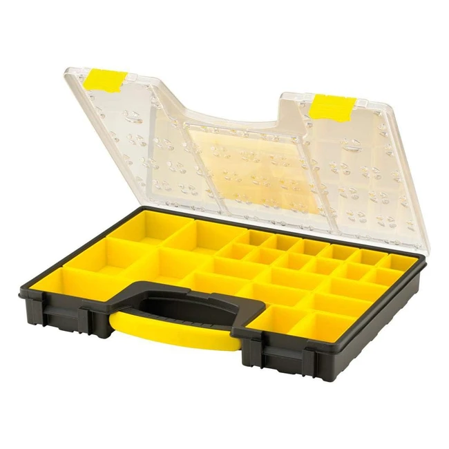 Stanley Pro Storage Organizer Durable Clear Lid 25 Removable Compartments 192748