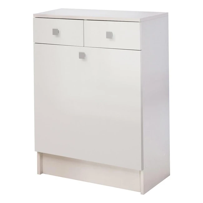 Mobiletto Portabiancheria Symbiosis Combi Bianco 60x296x815 cm - Design Moderno 