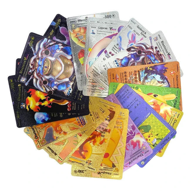 Cartas Coleccionables Vicyol SD 40 PVC Doradas Plateadas Negras Multicolor VMAX GX EX Basic Regalo Niños Adultos