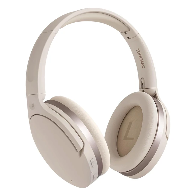 Tonemac H3 Wireless Over-Ear Headphones ANC Bluetooth 5.0 Headsets - 80 Hrs Playtime