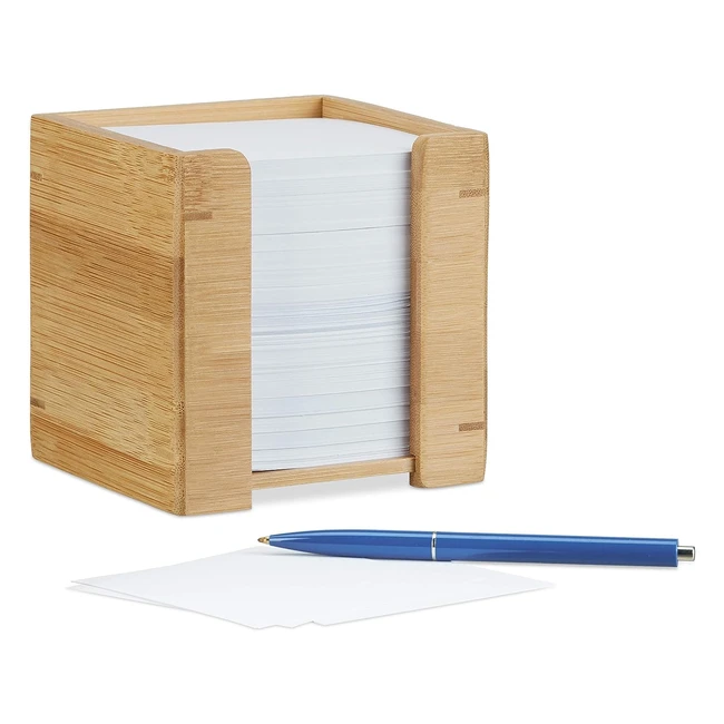 Porta tacos de notas bamb beige 105 x 105 x 105 cm - Prctico y decorativo