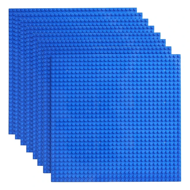8 Pack Classic Baseplates Building Plates for Building Bricks - 100 Compatible 