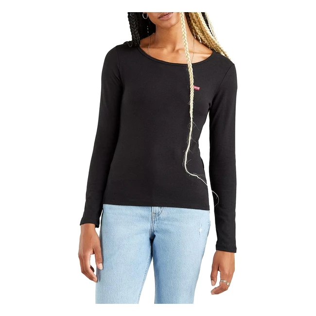 Levis Maglietta Donna Manica Lunga 2-Pack Mineral Black L