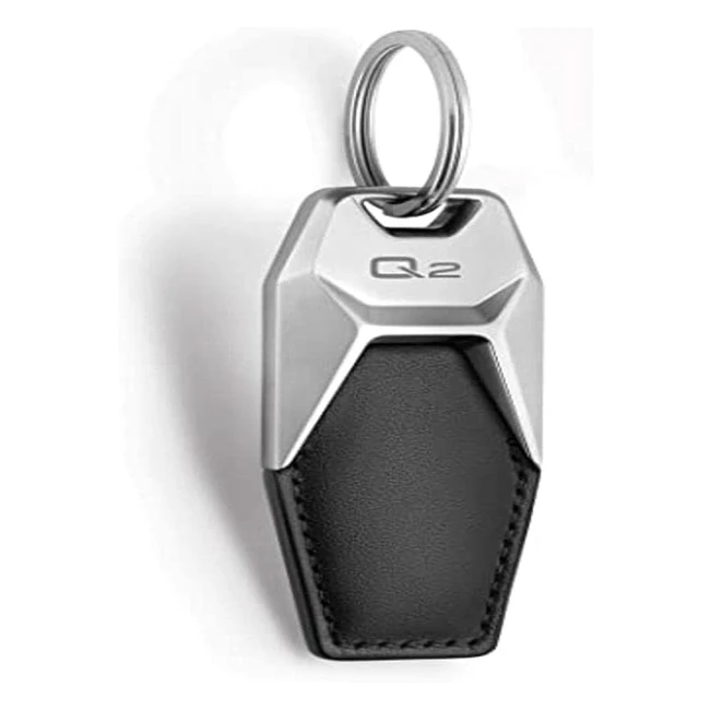 Porte-cls Audi Q2 en cuir noirargent 3181900612 - Taille unique