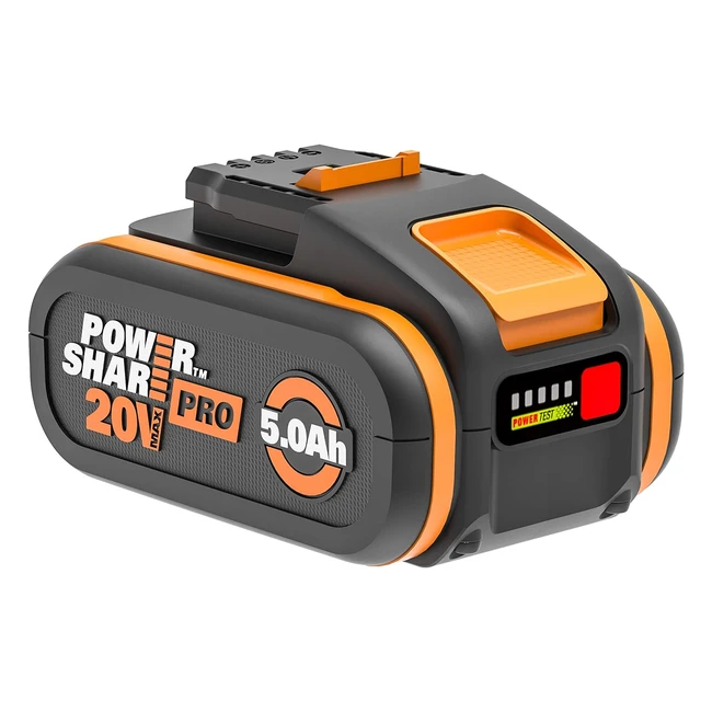 Batteria Ricaricabile Worx WA3570 PowerShare Pro 20V 5000mAh - Tecnologia HeatShield