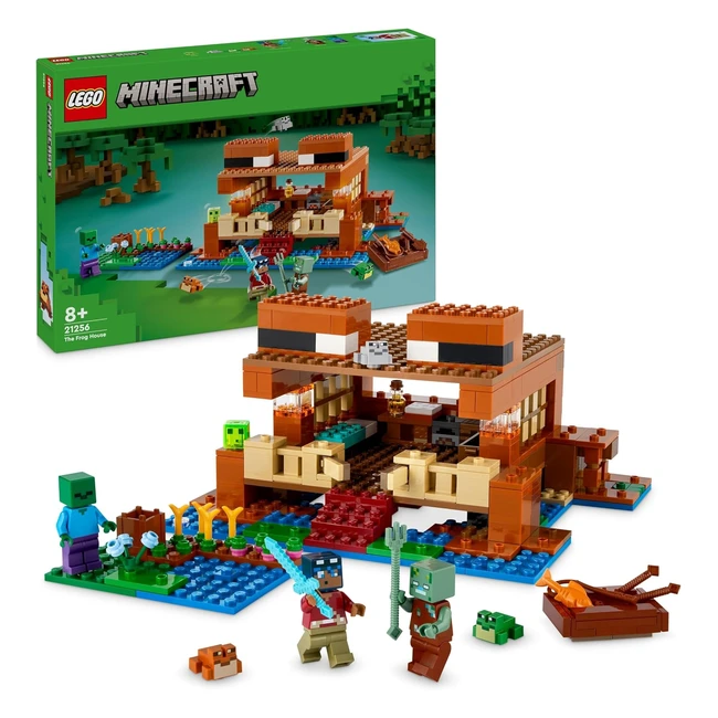 LEGO Minecraft Casa Rana Juguete Construcción Criaturas Animales Figuras Personaje Zombie Explorador 21256